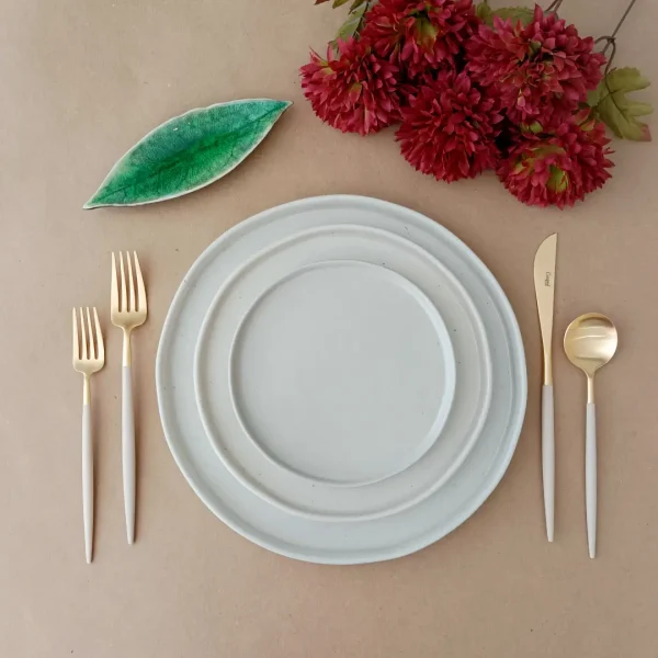 Goa Dinner Fork by Cutipol - Matte Gold, Ivory - GO.04-IVGB - Orpheu Decor