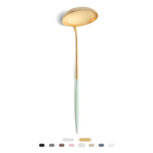 Goa Soup Ladle by Cutipol - Matte Gold, Celadon