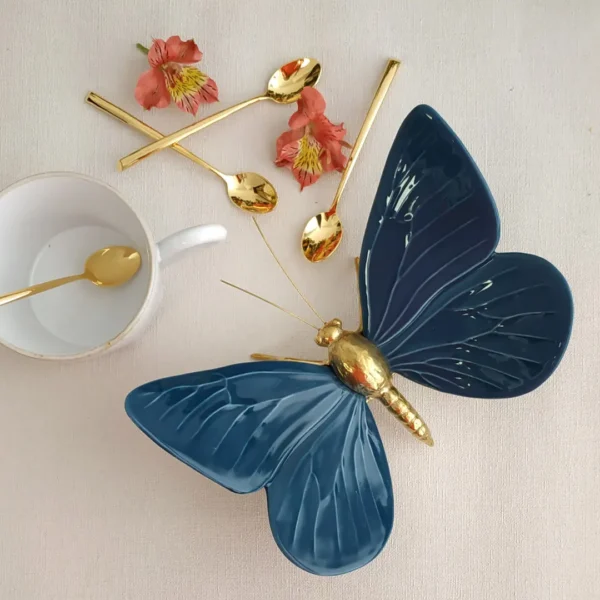 Espoir Dans la Vie des Papillons, 23 cm by Laboratório D’Estórias - Bleu foncé - V.LE043AZPN - Orpheu Decor