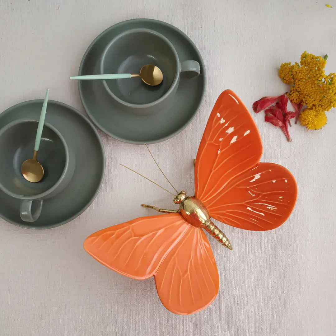 Hope in Butterfly Life, 23 cm by Laboratório D’Estórias - Orange - V.LE043LN - Orpheu Decor