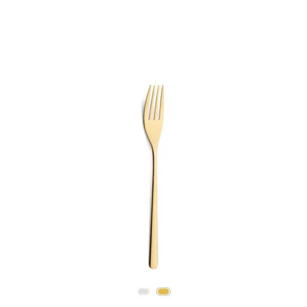 Icon Dinner Fork by Cutipol - Gold