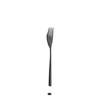 Icon Dinner Fork by Cutipol - Matte Black - Matte Black