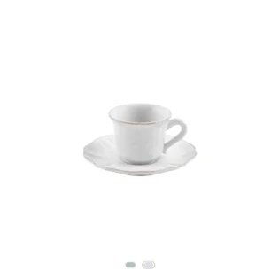Impressions Coffee Cup & Saucer, 0.09 L by Casafina - White