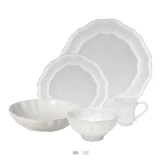 Impressions Dinnerware Set, 30 Pieces by Casafina - White