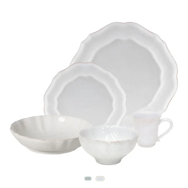 Impressions Dinnerware Set, 30 Pieces by Casafina - White