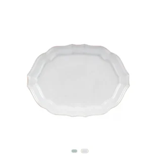 Plat Ovale Impressions, 35 cm by Casafina - Blanc