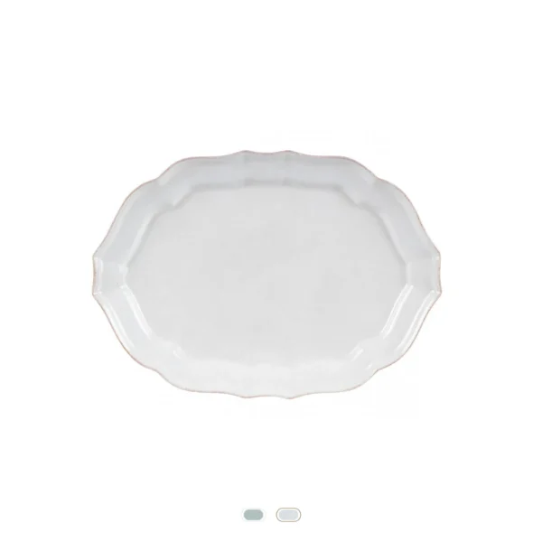 Impressions Oval Platter, 35 cm by Casafina - White