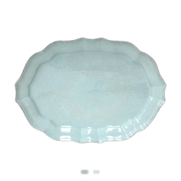 Impressions Oval Platter, 45 cm by Casafina - Robins Egg Blue