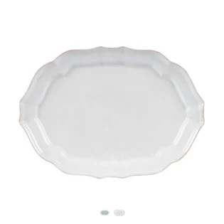 Impressions Oval Platter, 45 cm by Casafina - White