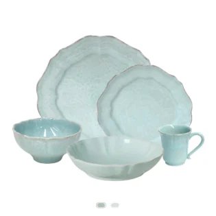 Impressions Place Setting, 5 Pieces by Casafina - Robins Egg Blue