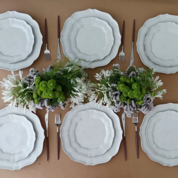Impressions Place Setting, 5 Pieces by Casafina - White - IMPS5P-WHI - Orpheu Decor