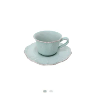 Impressions Tea Cup & Saucer, 0.22 L by Casafina - Robins Egg Blue