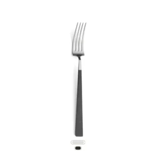 Kube Serving Fork by Cutipol - Matte, Black
