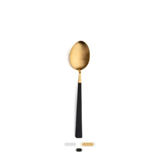 Kube Table Spoon by Cutipol - Matte Gold, Black