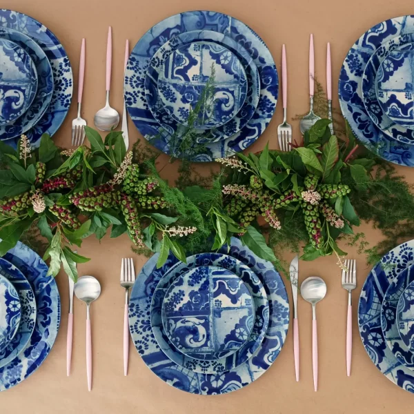 Lisboa Dinner/ Buffet Plate, 29 cm by Costa Nova - Blue Tile - COP291-02013C - Orpheu Decor