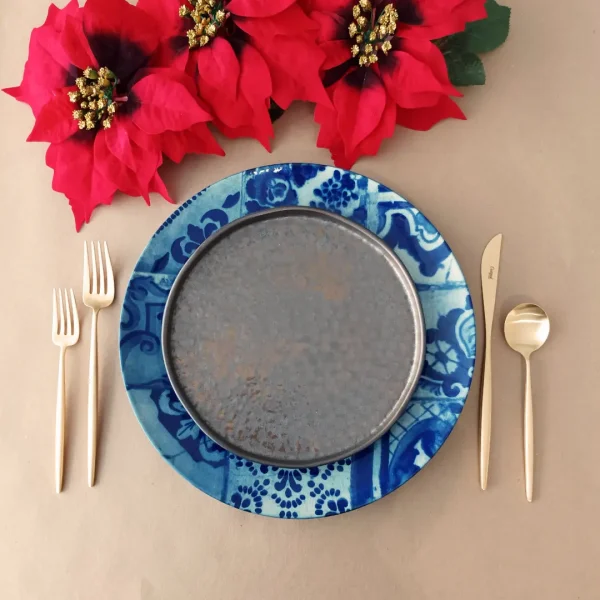Lisboa Dinner/ Buffet Plate, 29 cm by Costa Nova - Blue Tile - COP291-02013C - Orpheu Decor