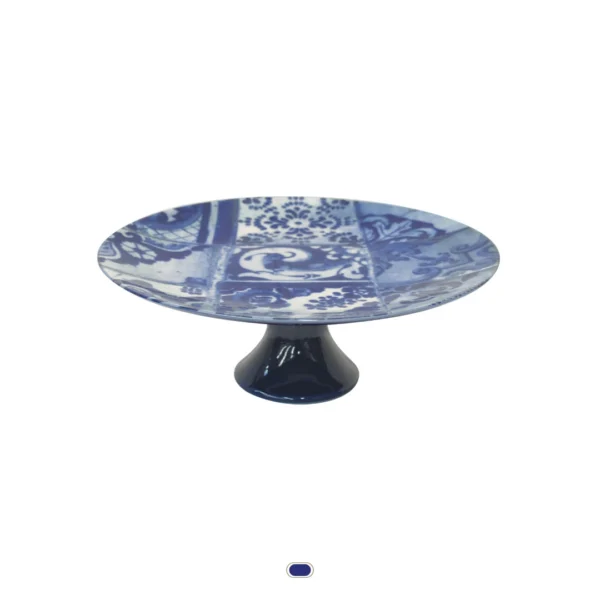 Lisboa Footed Plate, 34 cm by Costa Nova - Blue Tile