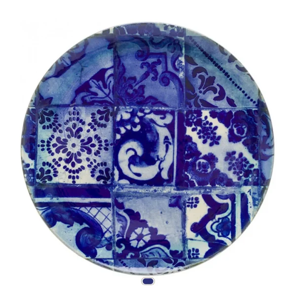 Lisboa Round Platter, 38 cm by Costa Nova - Blue Tile