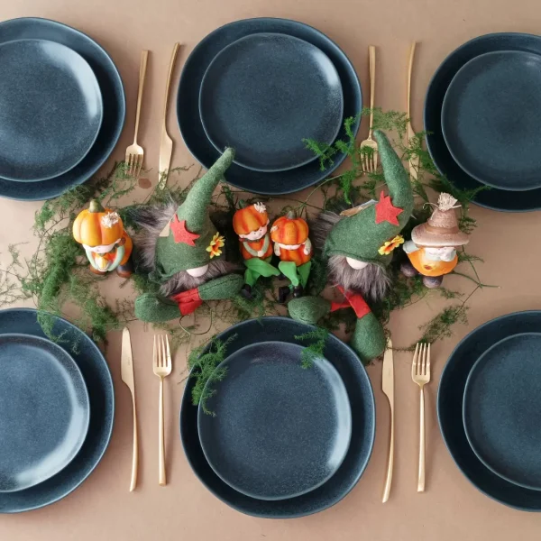 Livia Dinnerware Set, 30 Pieces by Costa Nova - Matte Black -