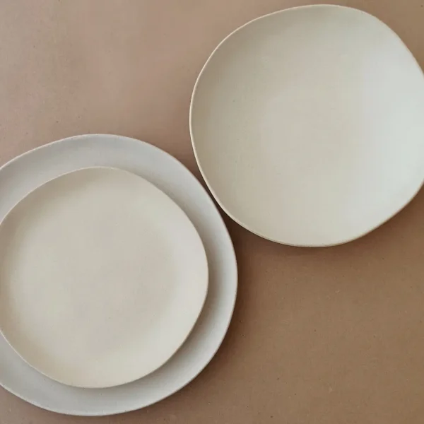 Livia Plates, 3 Pieces Set by Costa Nova - Matte Black - LIP3PS-VC7242 - Orpheu Decor