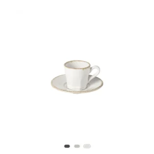 Luzia Coffee Cup & Saucer, 0.14 L by Costa Nova - White