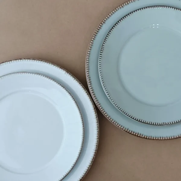 Luzia Dinnerware Set, 30 Pieces by Costa Nova - White & Soft Grey - Orpheu Decor