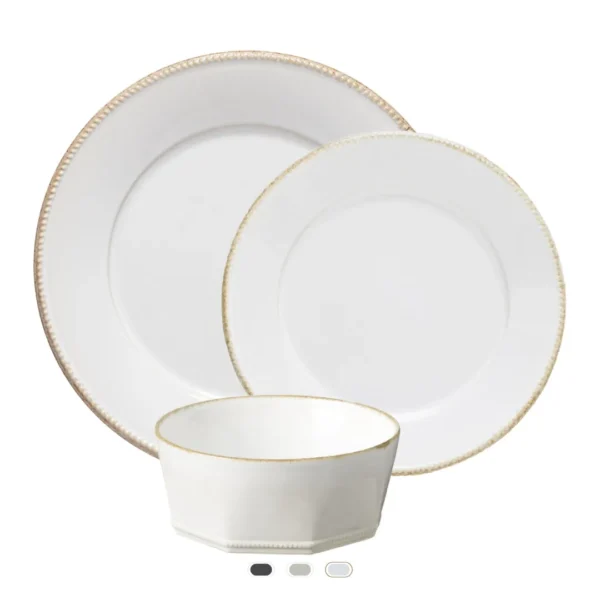 Pratos Luzia, Conjunto 3 Peças by Costa Nova - Branco