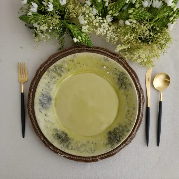 Madeira Dinner Plate, 27 cm by Costa Nova - Lemon Green - BOP271-01114J - Orpheu Decor