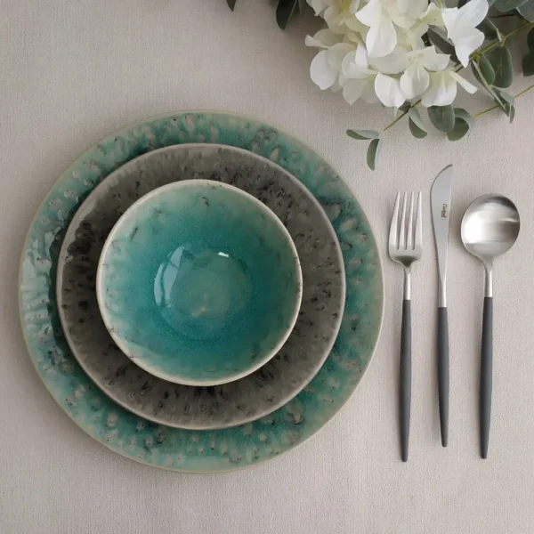 Madeira Dinnerware Set, 30 Pieces by Costa Nova - Blue & Grey - Orpheu Decor