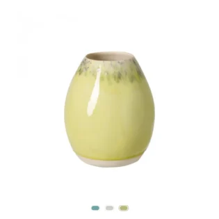 Vase Œuf Madeira, 20 cm by Costa Nova - Lemon Green