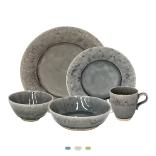 Madeira Place Setting, 5 Pieces by Costa Nova - Grey