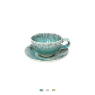 Madeira Tea Cup & Saucer, 0.25 L by Costa Nova - Blue