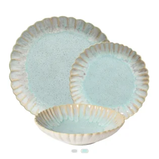 Mallorca Plates 3 Pieces Set, Casafina by Costa Nova - Sea Blue