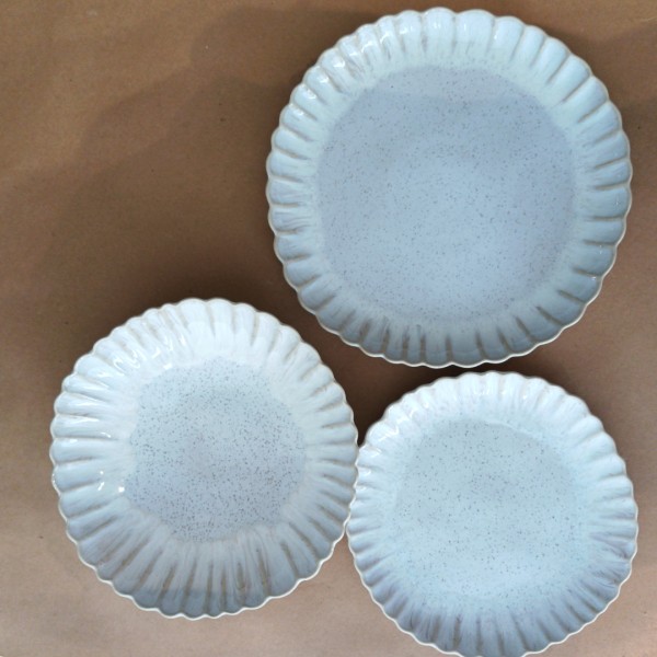 Mallorca Plates 3 Pieces Set, Casafina by Costa Nova - Sand Beige - MAP3PS-SND - Orpheu Decor