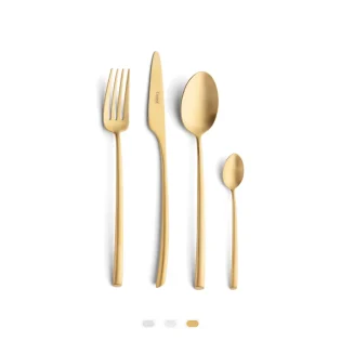 Cubertería Mezzo, 24 Piezas by Cutipol - Dorado Mate