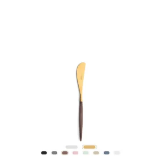 Mio Butter Knife by Cutipol - Matte Gold, Brown