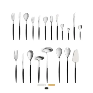 Mio Cutlery Set, 130 Pieces by Cutipol - Matte, Black