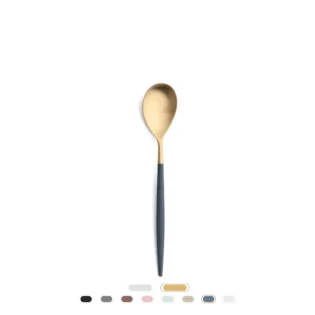 Mio Table Spoon by Cutipol - Matte Gold, Blue