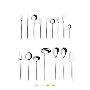 Moon Cutlery Set, 115 Pieces by Cutipol - Polished Steel