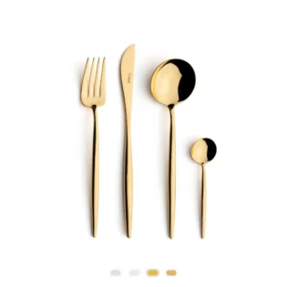 Moon Cutlery Set, 24 Pieces by Cutipol - Gold