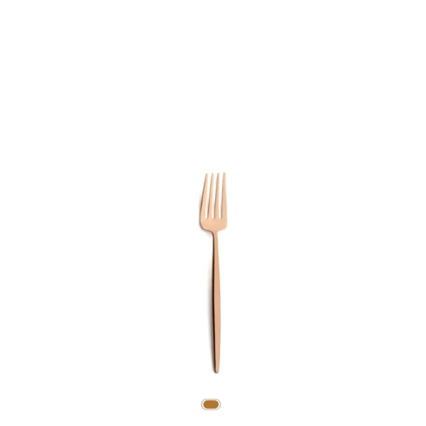 Moon Dessert Fork by Cutipol - Copper