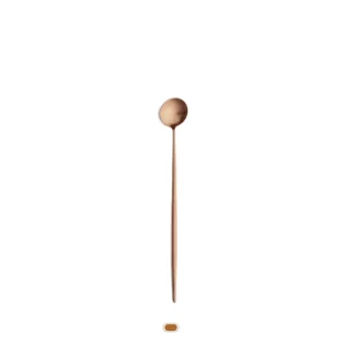 Moon Long Drink Spoon by Cutipol - Matte Copper
