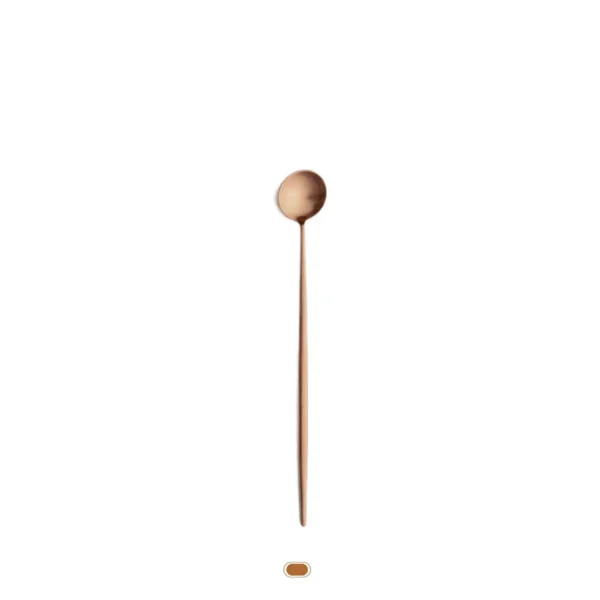 Moon Long Drink Spoon by Cutipol - Matte Copper