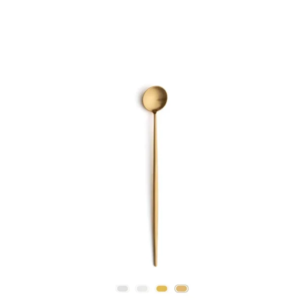 Moon Long Drink Spoon by Cutipol - Matte Gold
