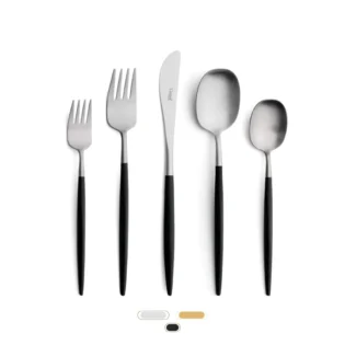 Nau Cutlery Set, 5 Pieces by Cutipol - Matte, Black