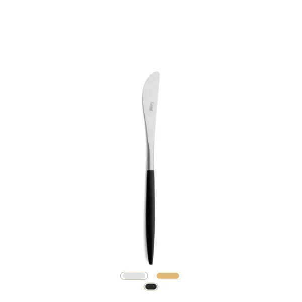 Couteau de Table Nau by Cutipol - Brossée, Noir