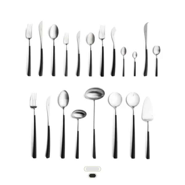 Noor Cutlery Set, 130 Pieces by Cutipol - Matte, Black