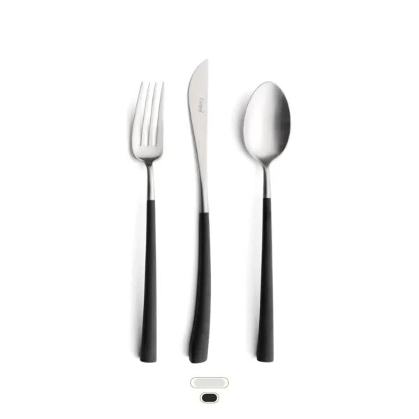 Noor Cutlery Set, 3 Pieces by Cutipol - Matte, Black