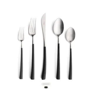 Noor Cutlery Set, 5 Pieces by Cutipol - Matte, Black