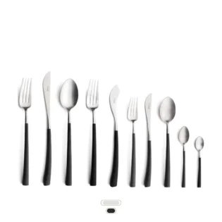 Noor Cutlery Set, 60 Pieces by Cutipol - Matte, Black